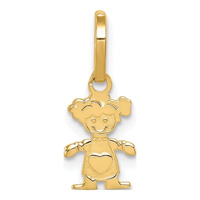 14K Yellow Gold Little Girl Pendant