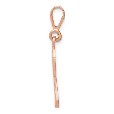 14K Rose Gold Awareness Ribbon Pendant – view 3
