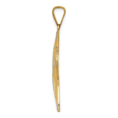 14K Yellow Gold Diamond-Cut Starfish Pendant – view 3