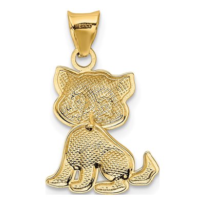14K Yellow Gold Moveable Cat Pendant – view 4