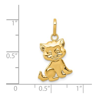 14K Yellow Gold Moveable Cat Pendant – view 5