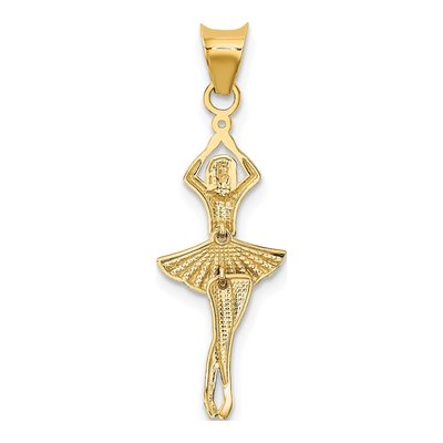 14K Yellow Gold Dancer Pendant – view 4