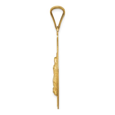 14K Yellow Gold Our of Guadalupe Oval Pendant – view 3