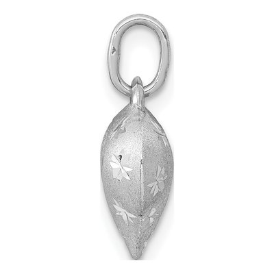 14K White Gold Puffed Heart Pendant – view 3