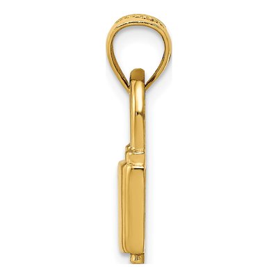 14K Yellow Gold Padlock Charm – view 3
