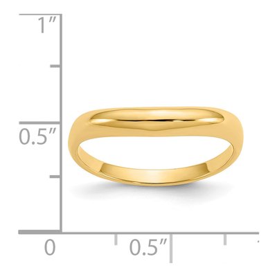 14K Yellow Gold Stackable Wave Ring – view 4