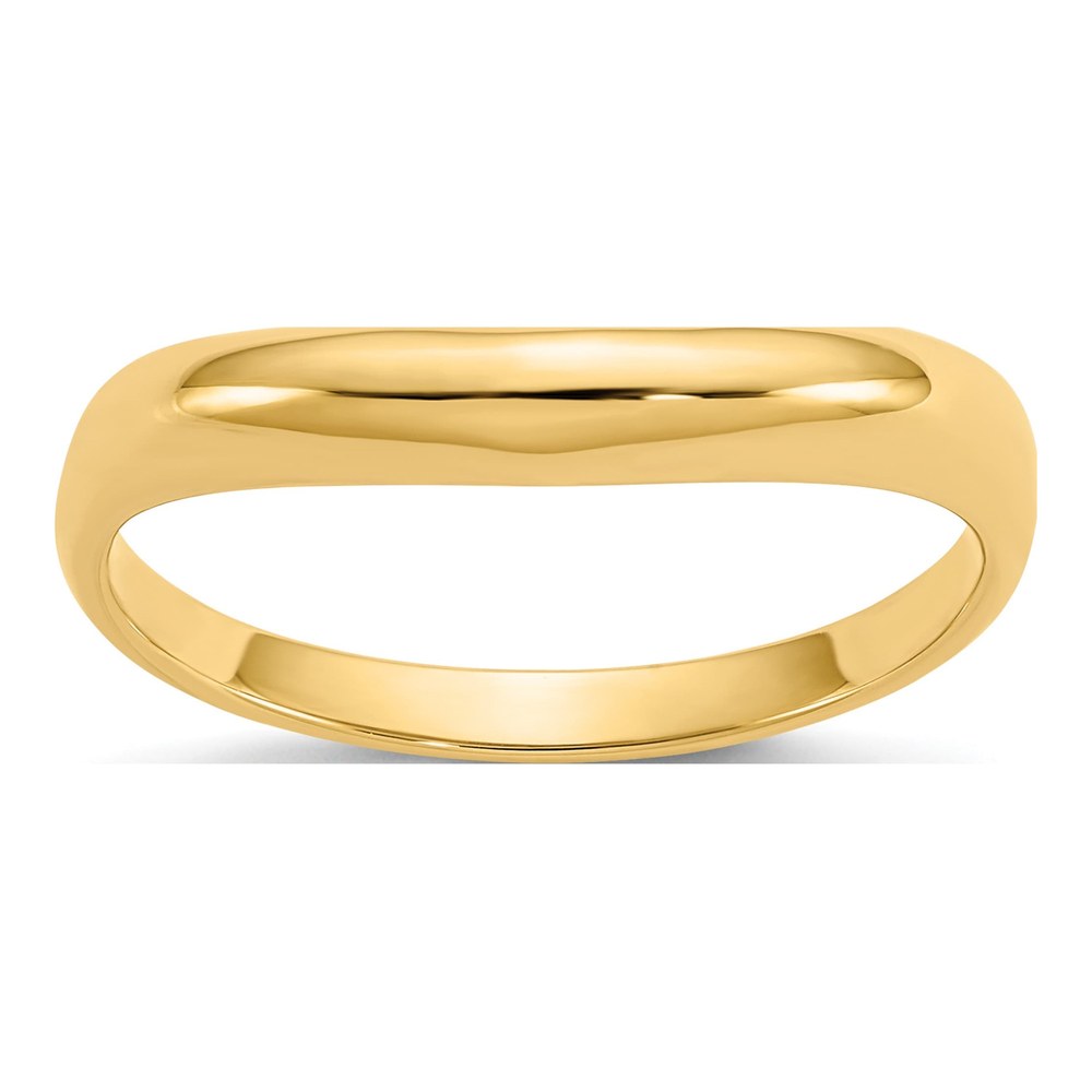 14K Yellow Gold Stackable Wave Ring