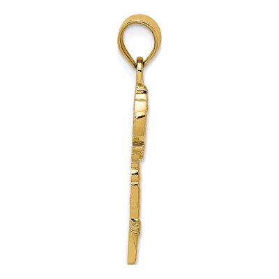 14K Yellow Gold Filigree Key Pendant – view 3