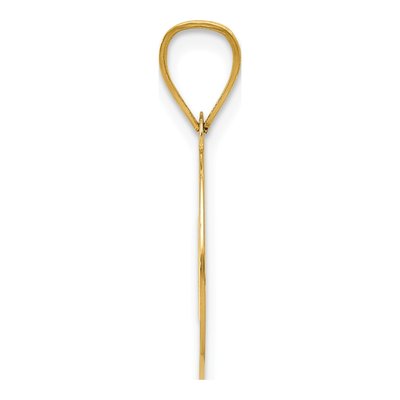 14K Yellow Gold Cut-Out Heart Circle Disc Pendant – view 3