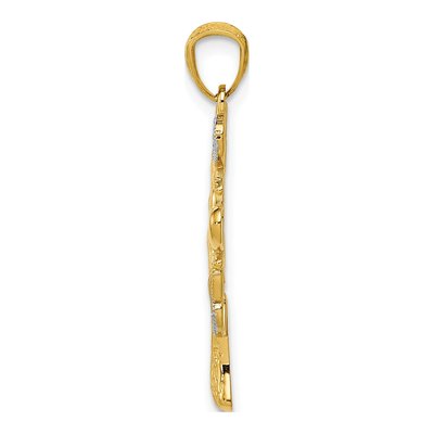 14K Yellow Gold Hearts Tree Pendant – view 3