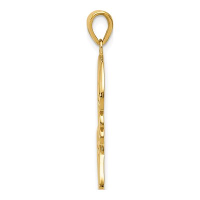 14K Yellow Gold LOVE Heart Pendant – view 3