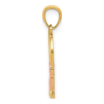 14K Two-Tone Gold Infinity Heart Pendant – view 3