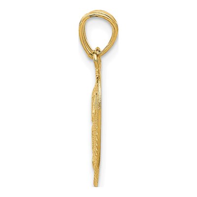 14K Yellow Gold Break-Apart TE AMO Heart Set Pendant – view 3
