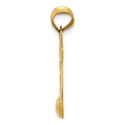 14K Yellow Gold I LOVE YOU Scroll Pendant – view 3