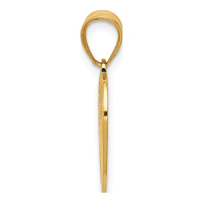 14K Yellow Gold TE AMO Heart Pendant – view 3