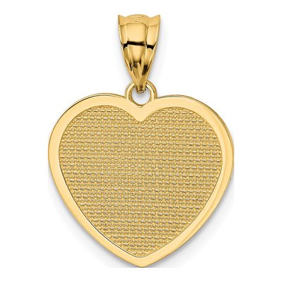 14K Yellow Gold TE AMO Heart Pendant – view 4