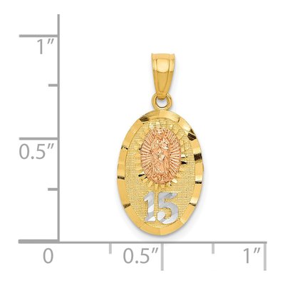 14K Two-Tone Gold Our of Guadalupe Pendant – view 5