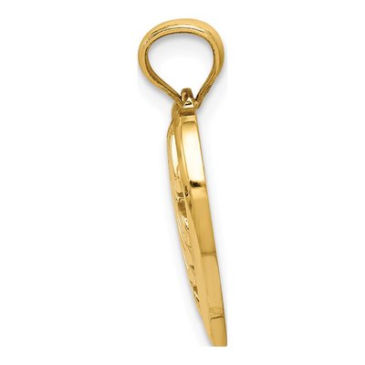 14K Yellow Gold MOM Heart Pendant – view 3