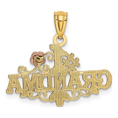 14K Two-Tone Gold Grandma Number 1 Pendant – view 4