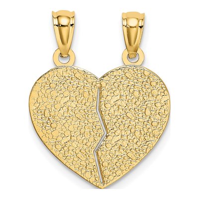 14K Yellow Gold Daughter-Mom Heart Set Pendant – view 4