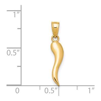 14K Yellow Gold Horn Pendant – view 5