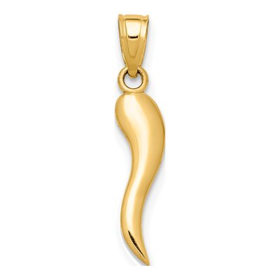14K Yellow Gold Horn Pendant