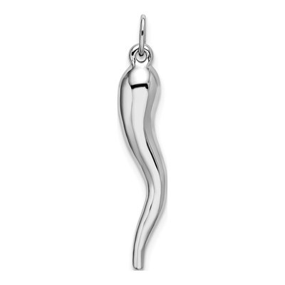 14K White Gold 3-D Horn Pendant – view 4