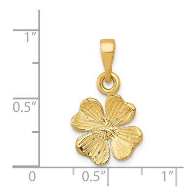 14K Yellow Gold Four Leaf Clover Pendant – view 5