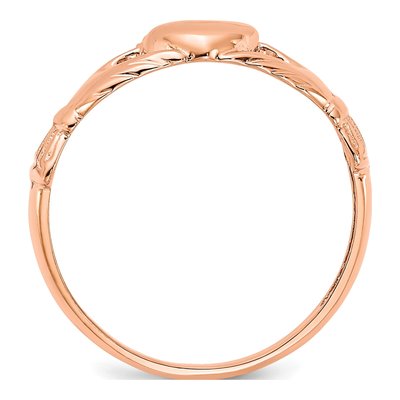 14K Rose Gold Claddagh Ring – view 3