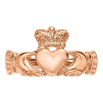 14K Rose Gold Claddagh Ring – view 5