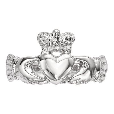 14K White Gold Claddagh Ring – view 5