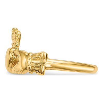 14K Yellow Gold Claddagh Ring – view 4