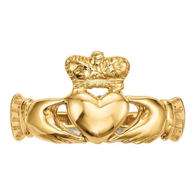 14K Yellow Gold Claddagh Ring – view 5