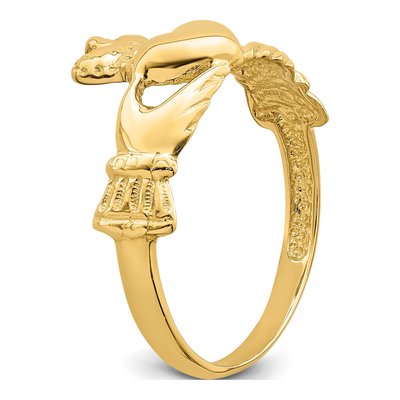 14K Yellow Gold Claddagh Ring – view 8