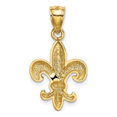 14K Yellow Gold Fleur de Lis Pendant – view 4