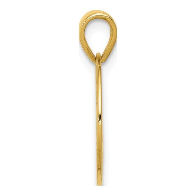 14K Yellow Gold Tree Circle Pendant – view 3