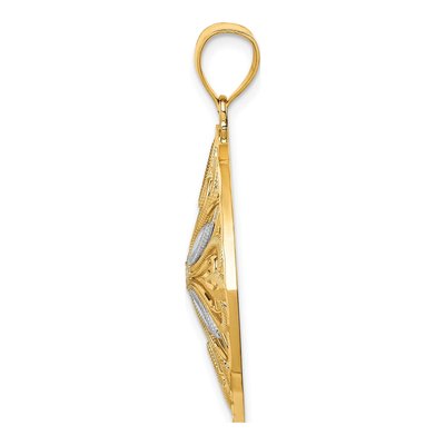 14K Yellow Gold Fancy Square Charm – view 3