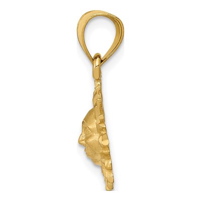 14K Yellow Gold Diamond-Cut Sun Pendant – view 3