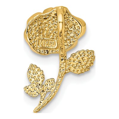 14K Yellow & White Rhodium Rose Chain Slide – view 4