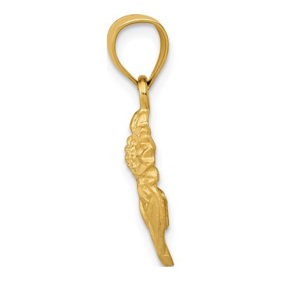 14K Yellow Gold Diamond-Cut Sunflower Pendant – view 3