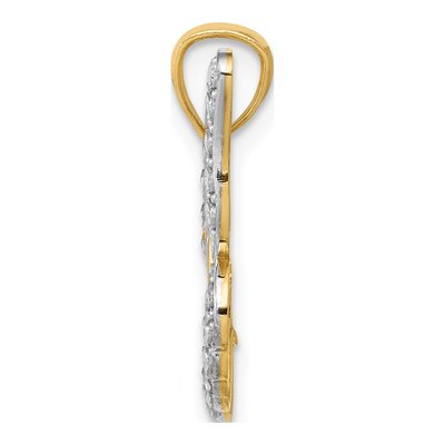14K Yellow Gold Cut-Out Butterfly Pendant – view 3