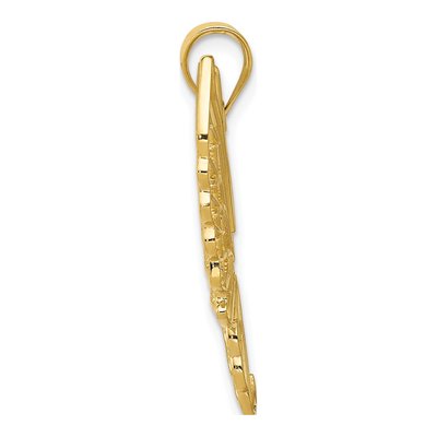 14K Yellow Gold Filigree Butterfly Pendant – view 3