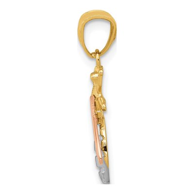 14K Two-Tone Gold Bee Pendant – view 3