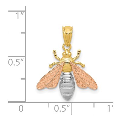 14K Two-Tone Gold Bee Pendant – view 5