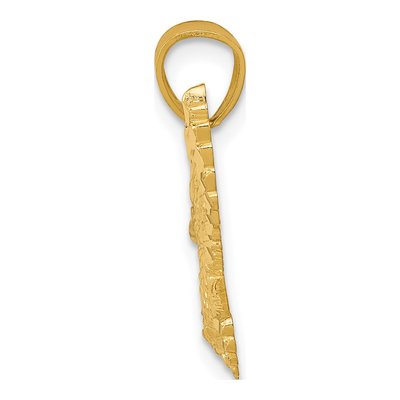 14K Yellow Gold Diamond-Cut Eagle Pendant – view 3