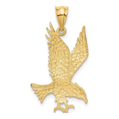 14K Yellow Gold Diamond-Cut Eagle Pendant – view 4