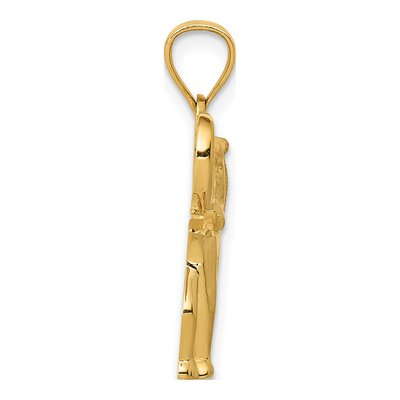 14K Yellow Gold Elephant Pendant – view 3