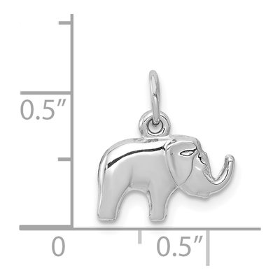 14K White Gold Small Elephant Pendant – view 5