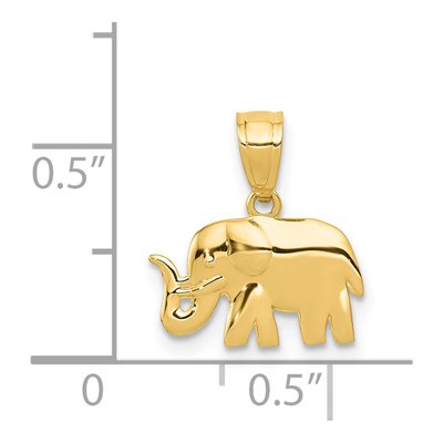 14K Yellow Gold Elephant Pendant – view 5