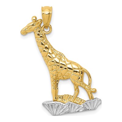 14K Yellow Gold Giraffe Pendant